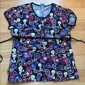 Tweety Bird Scrub Top